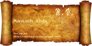 Mantsch Vida névjegykártya